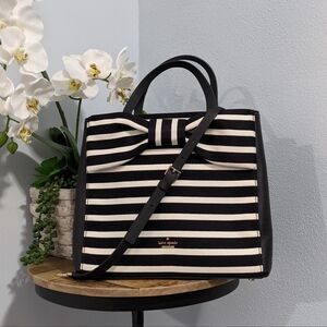 Kate Spade Brigette Olive Drive Stripe Satchel